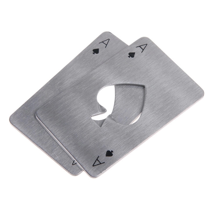 Poker Card Bottle Openers Stainless Steel 10