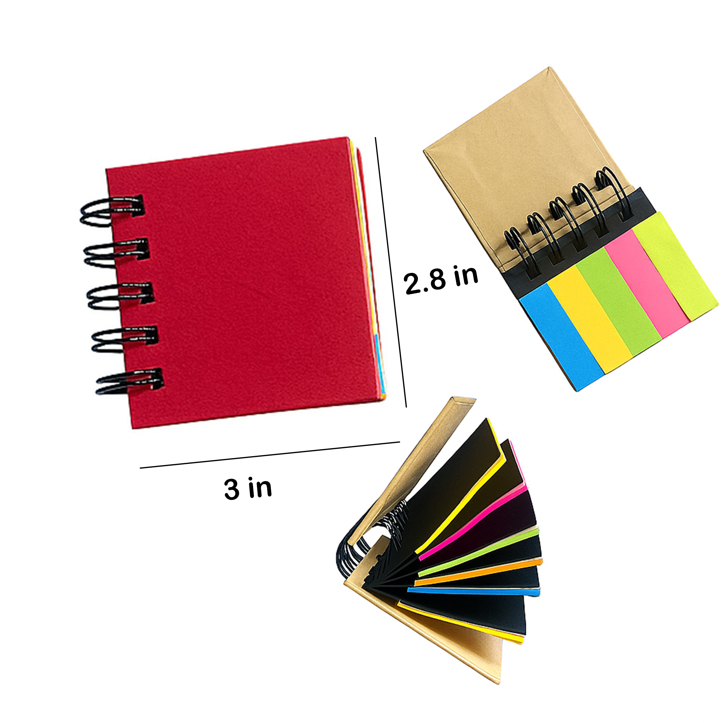 Mini Spiral Sticky Note Pad With Cover 6
