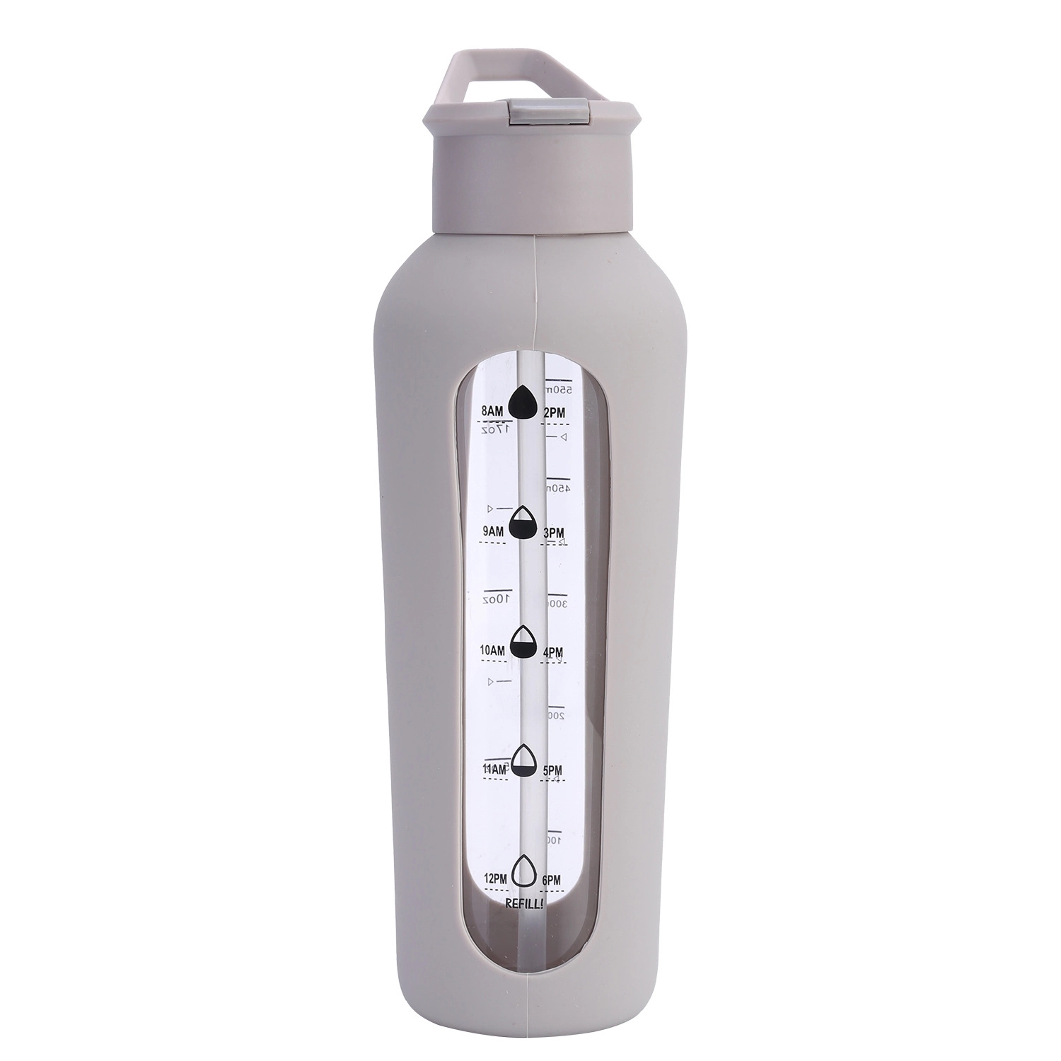 24 oz Glass Water Bottle With Time Marker 3