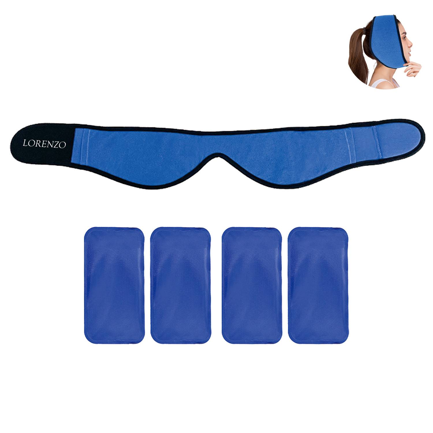Ice Pack Adjustable Headband 3