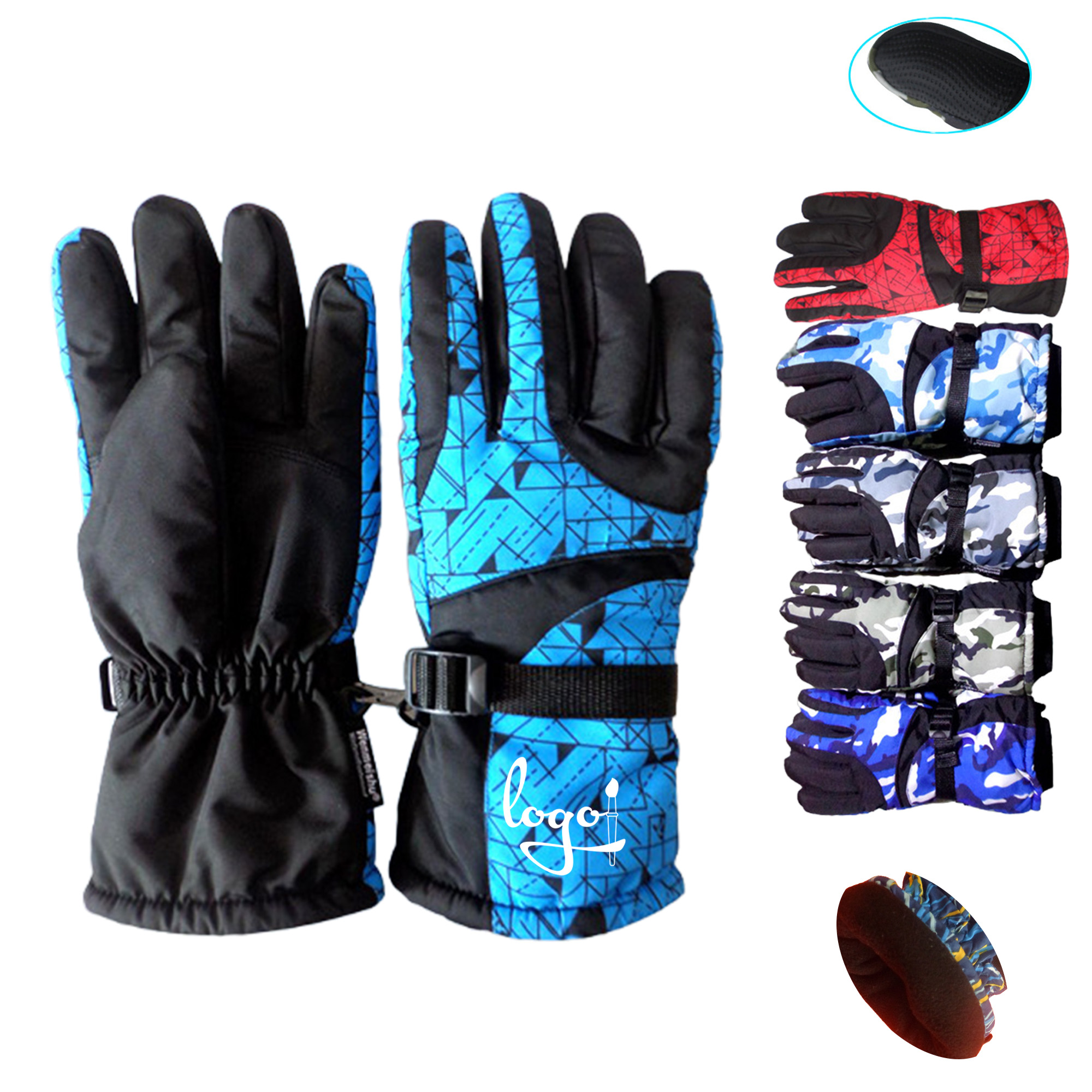 Outdoor Waterproof Touchscreen Ski Gloves 10