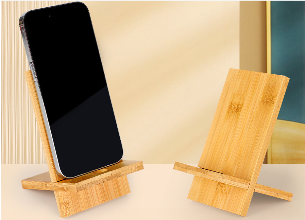 Natural Bamboo Phone Holder 1