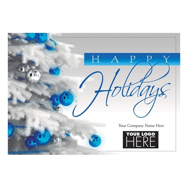 Shiny & Blue Christmas Logo Cards 1