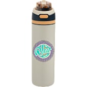 Elvin 28oz Recycled Stainless Flip Straw Bottle, custom water bottle with logo imprint 171