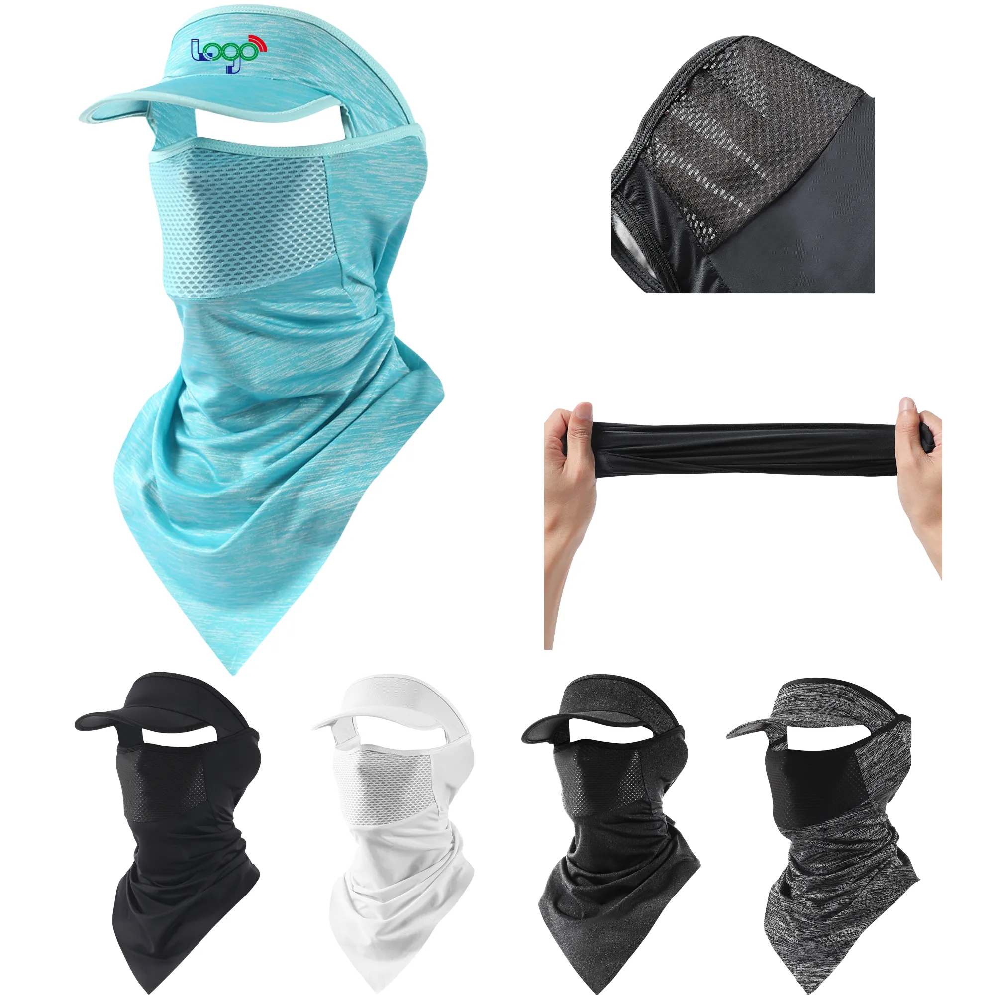 Sun Visor Hat With Neck Flap MOQ20 10
