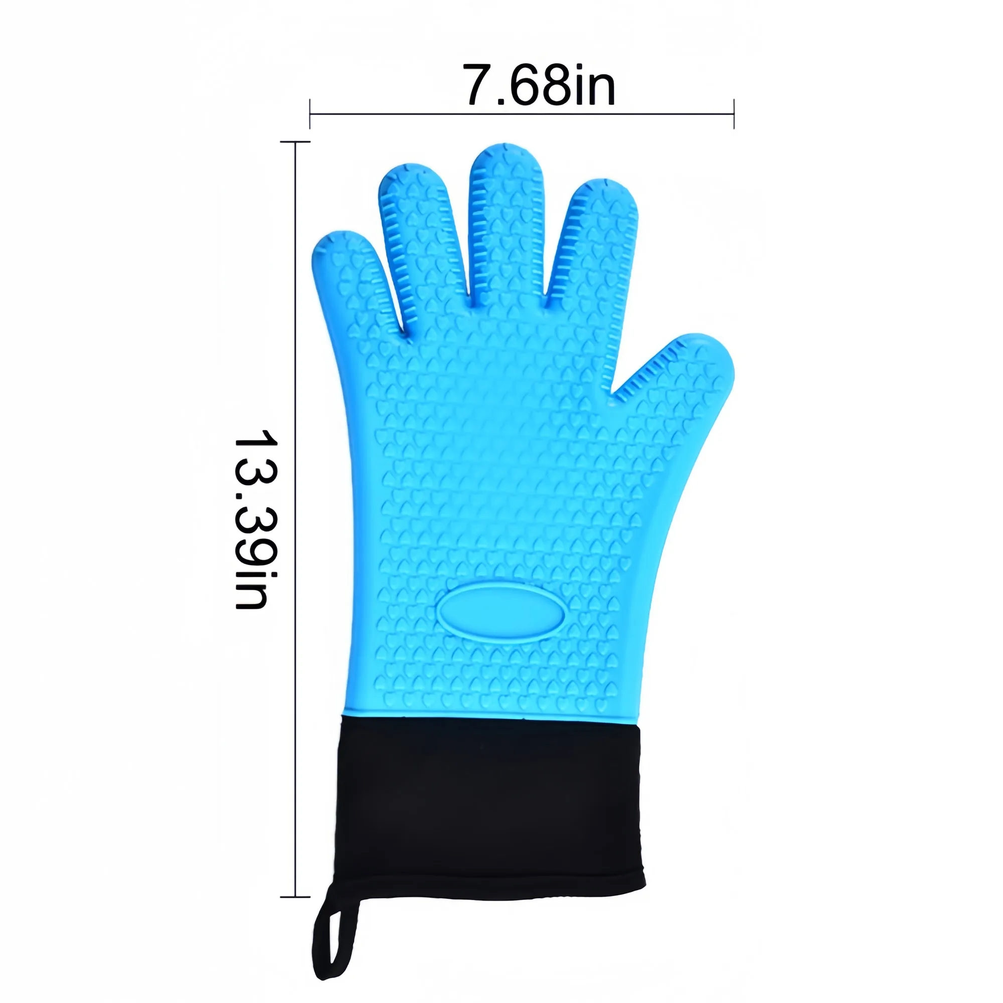 Flexible Five Finger Heat Resistant Silicone Oven Mitts 7