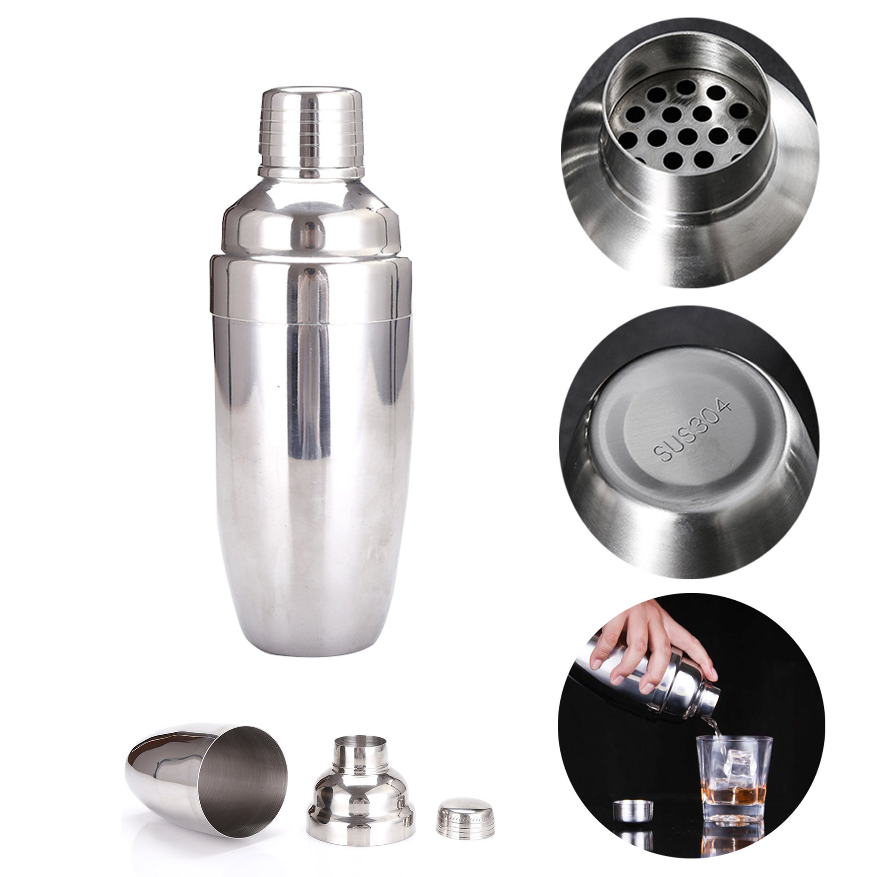 12Oz Stainless Steel Cocktail Shaker 1