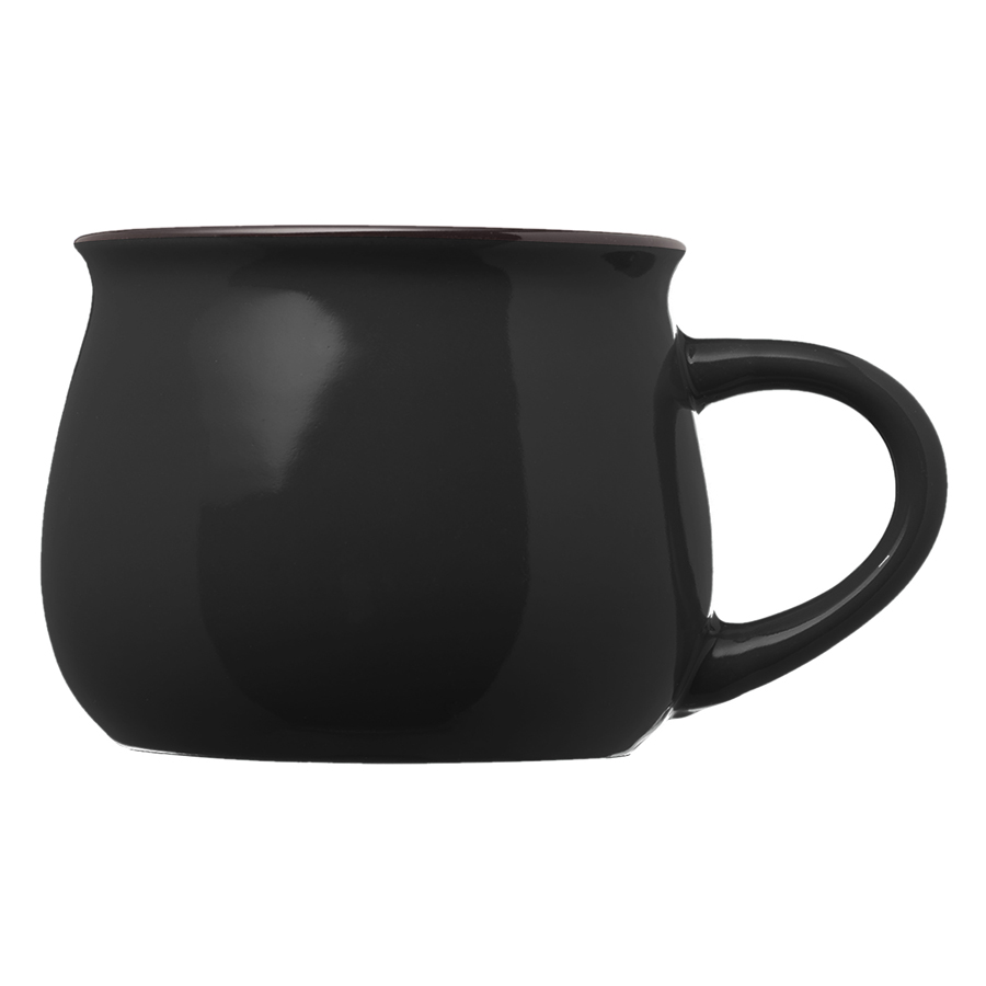12 oz. Two-Tone Glossy Pottery Custom Coffee Mug