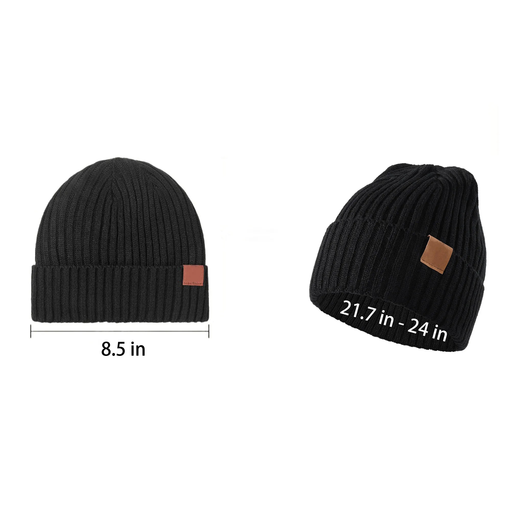 Winter Thick Knit Beanies Hats 4