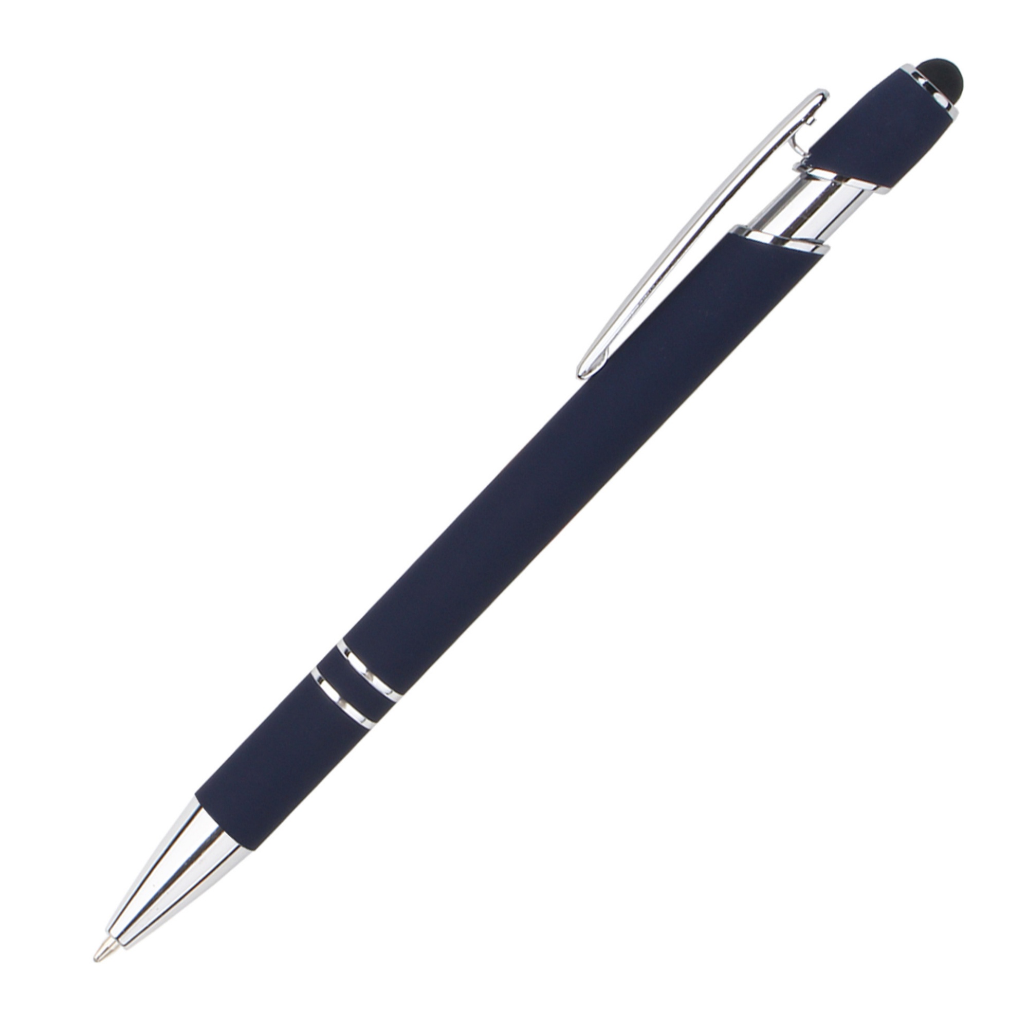 Stylus Tip Metal Ballpoint Pen 2-in-1 Retractable Design 1