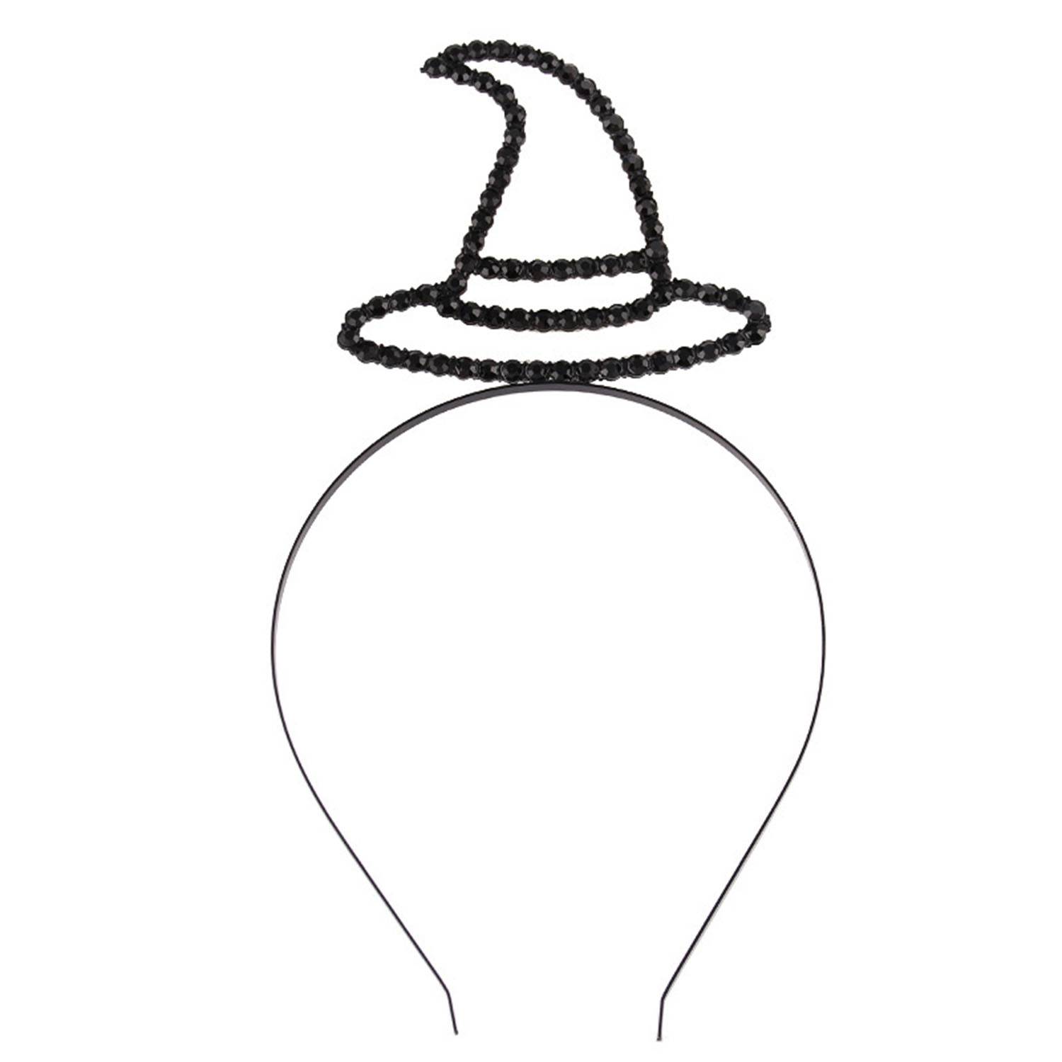 Halloween spider web red arrow witch hat headband 7