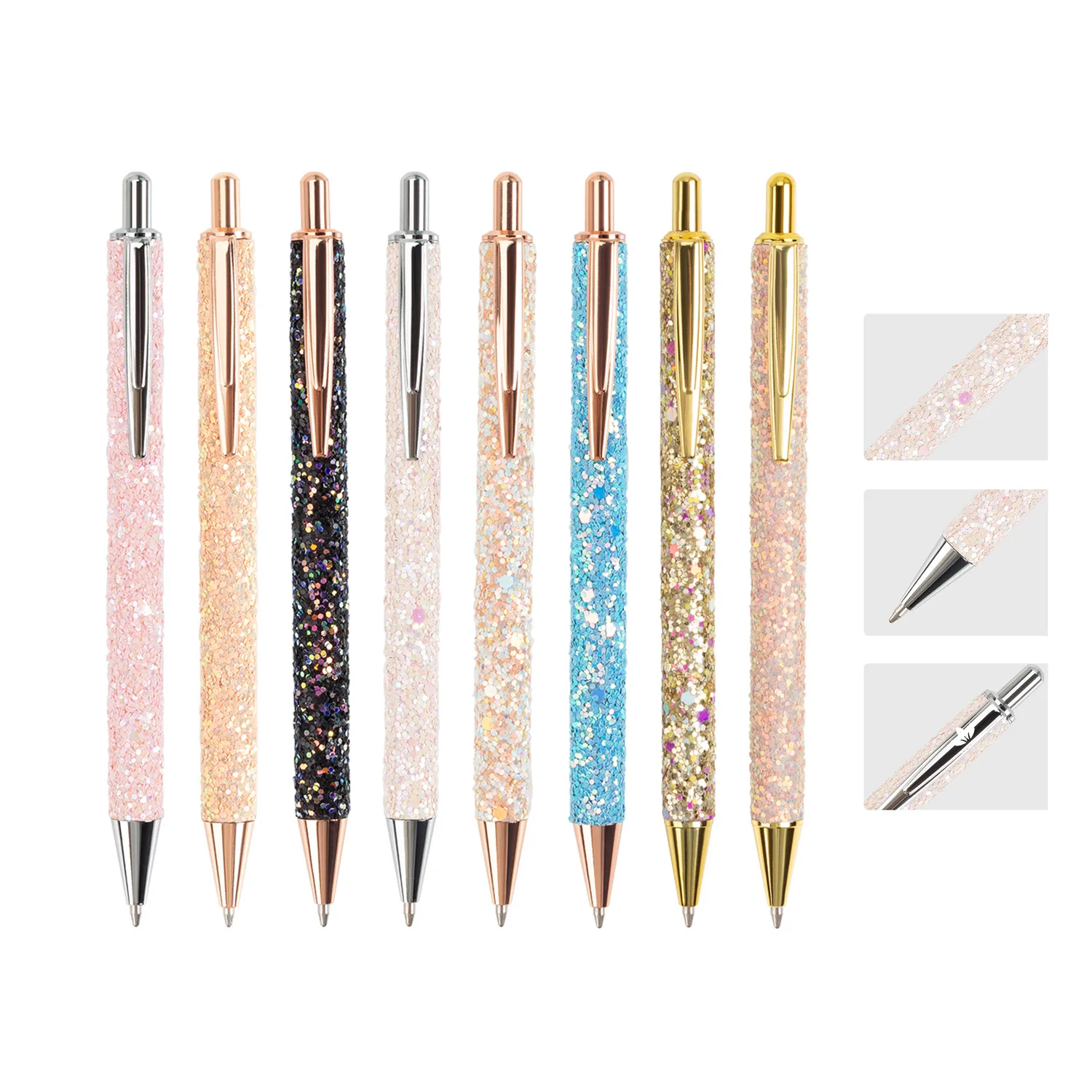Metal Glitter Sequins Retractable Pen 1
