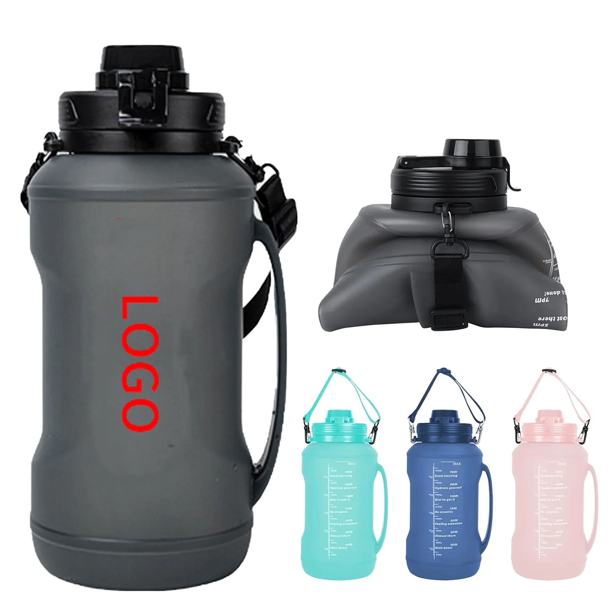 66oz Collapsible Silicone Water Bottle 1