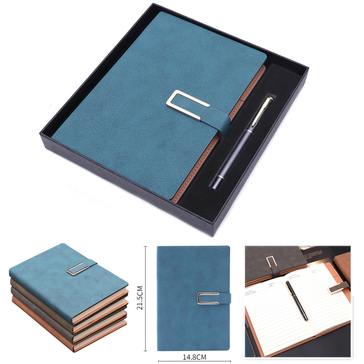 A5 Classic Journal Leather Writing Notebook with Pen/ Gift 4