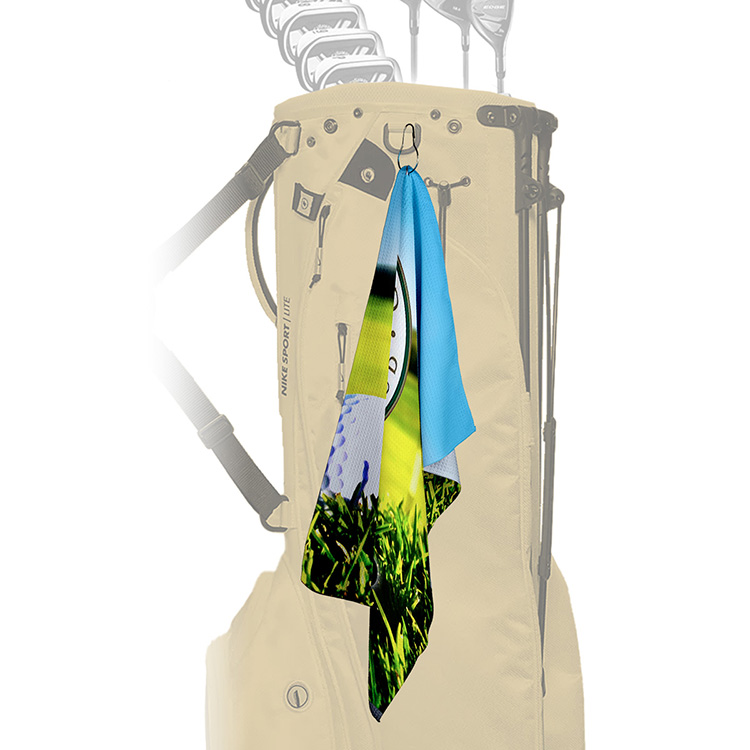 "The Eagle" Full-Color Waffle Weave Golf Towel w/Hook 13