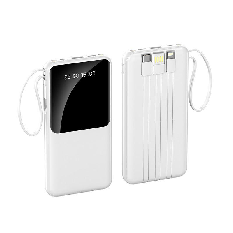 10000 mAh Power Bank W/ 4-In-1 Cable & LED Display 2