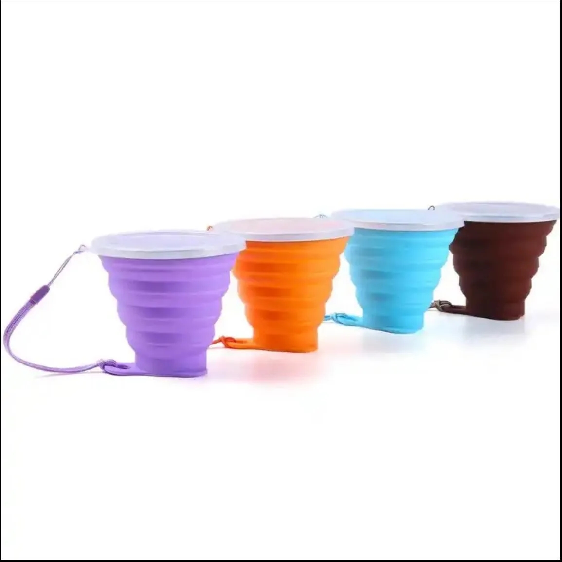 Silicone Foldable Cup with Lid 2