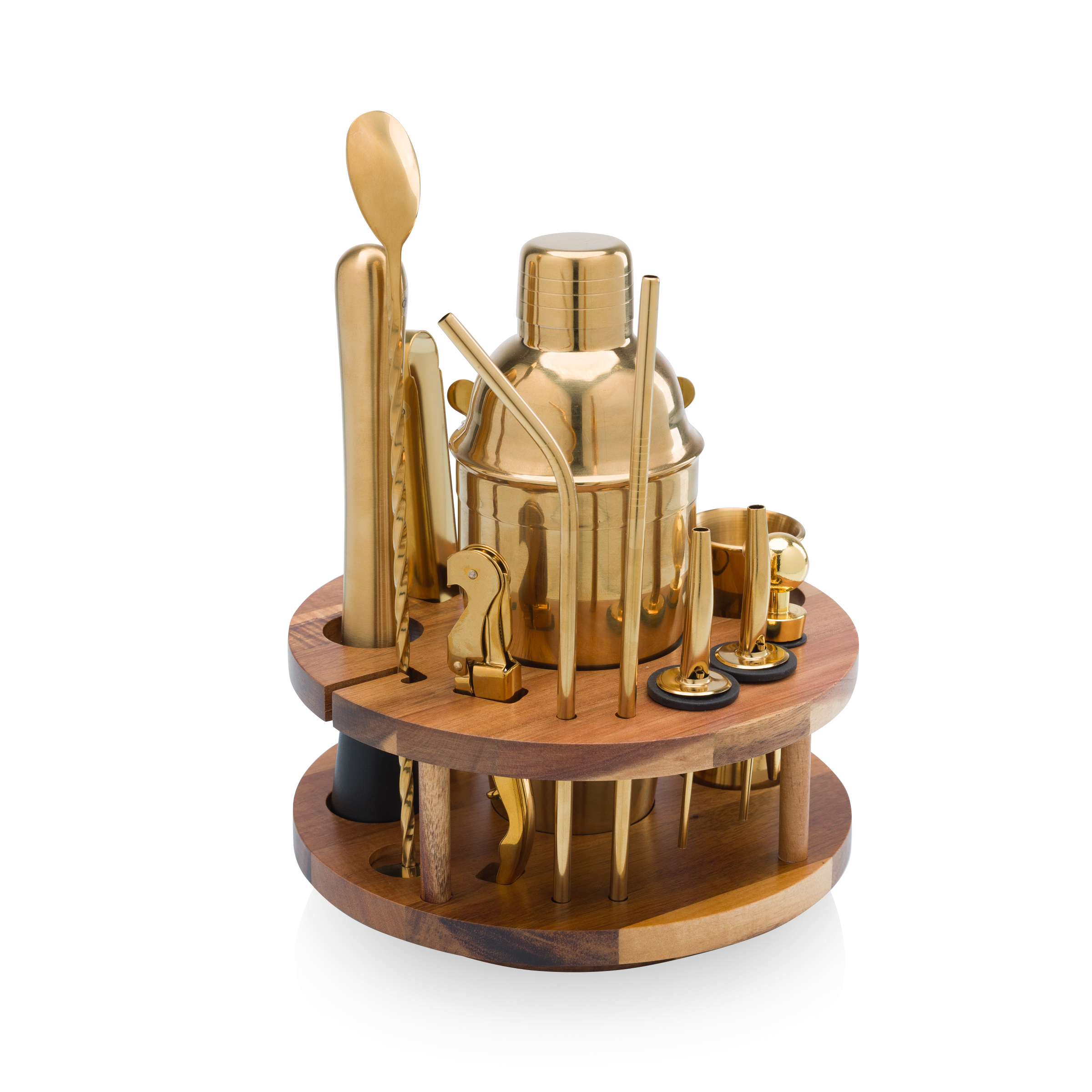 Carousel Lazy Susan 13-Piece Bar Tool Set 5