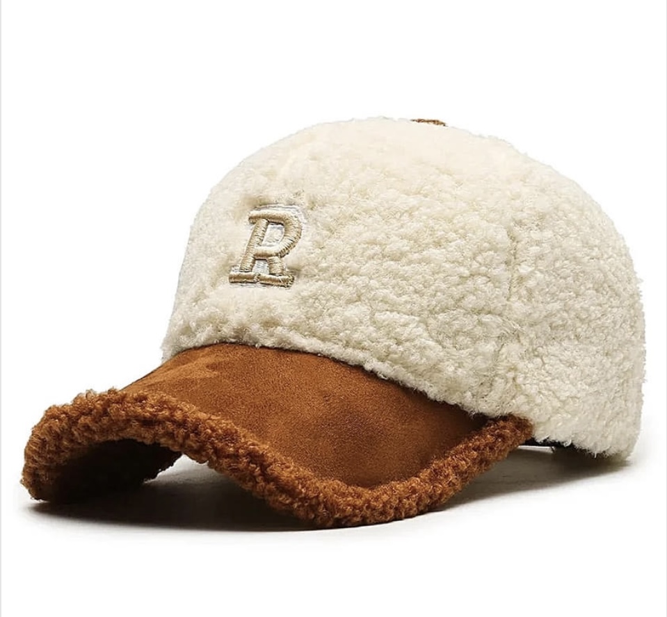 Lamb Wool Winter Baseball Cap 2