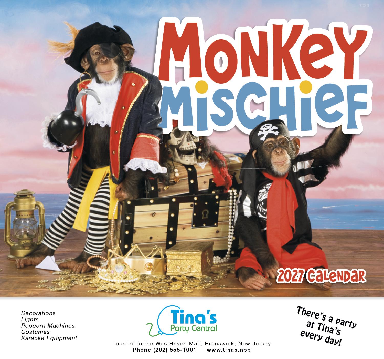 Good Value™ Monkey Mischief - Stapled Calendar 65