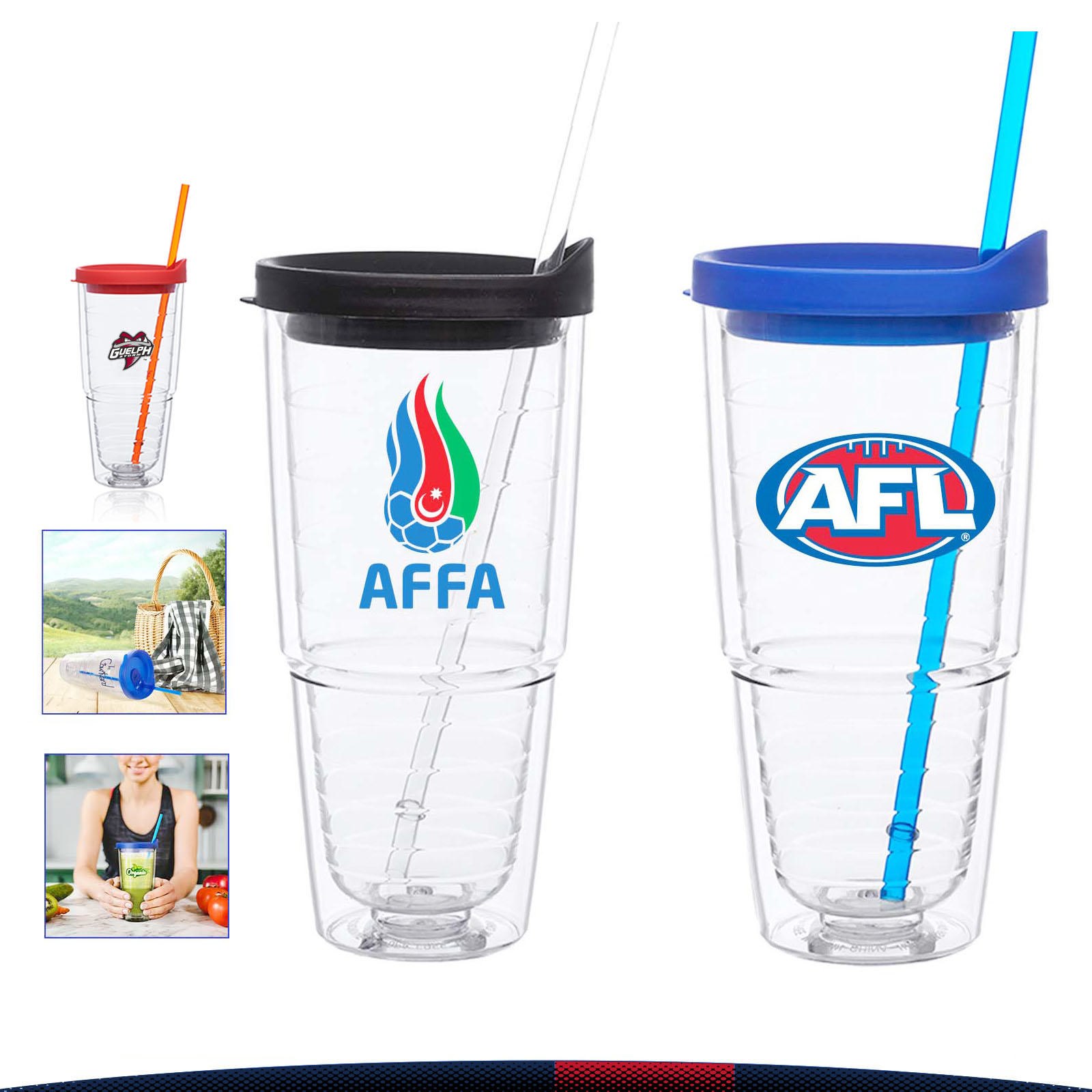 24 oz. Kiron Clear Acrylic Tumblers 5