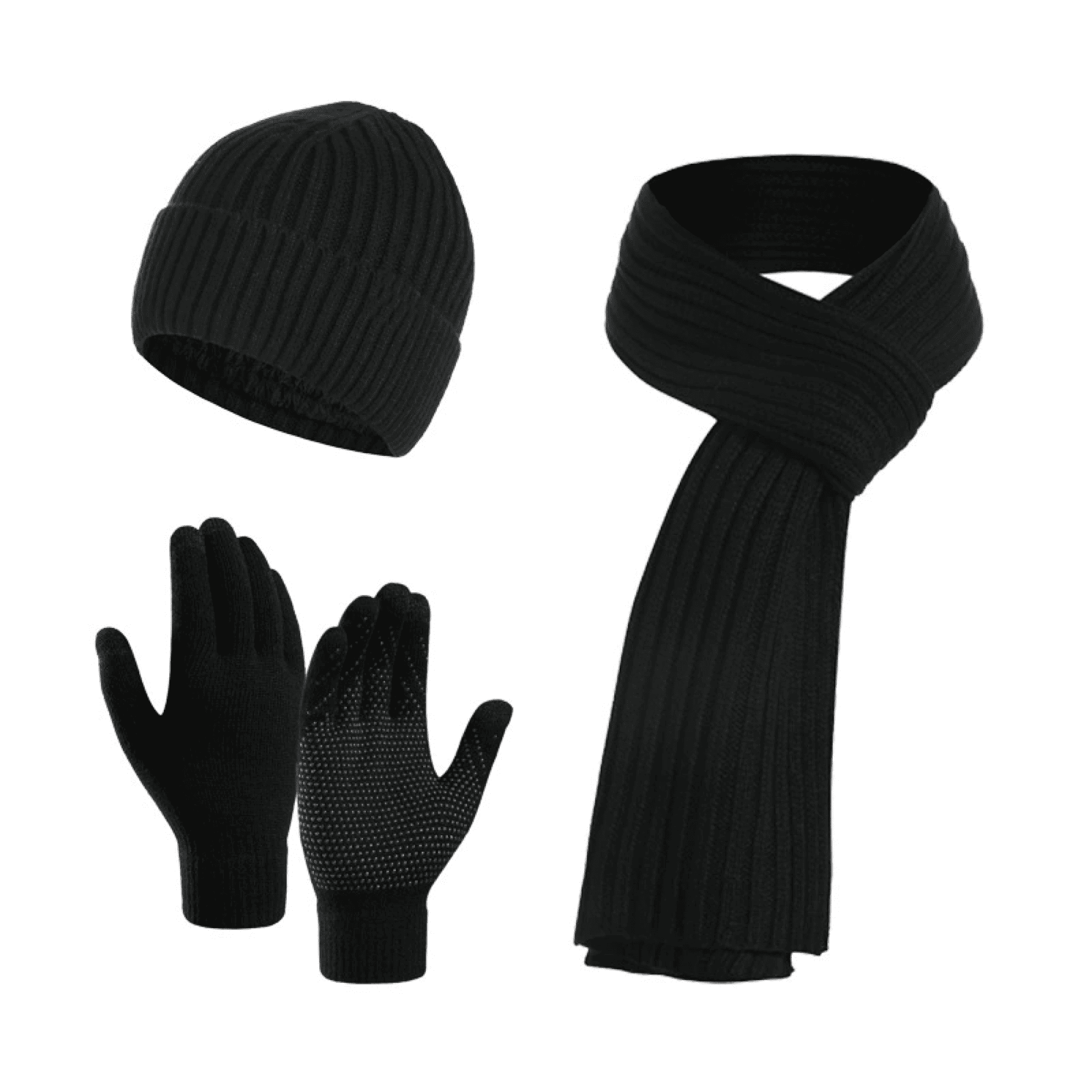 Cozy Beanie Scarf And Touchscreen Gloves Set 7