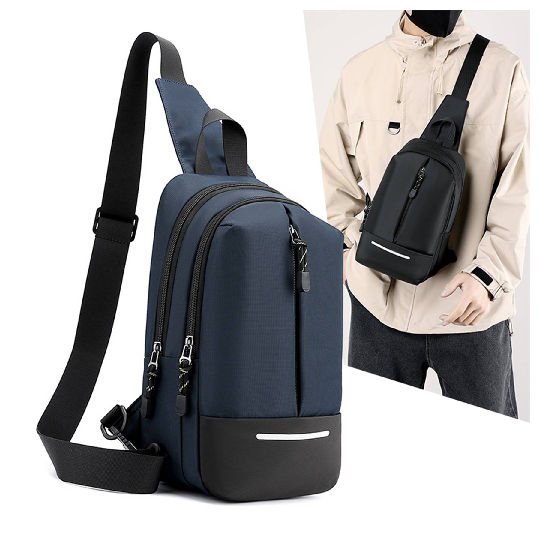 Oxford Lightweight Black Cross-body Bag 2