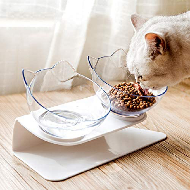 Pet Food Water Feeder Bowl For Cats And Dogs, 15 Degree Tilted Design Neck Guard 5