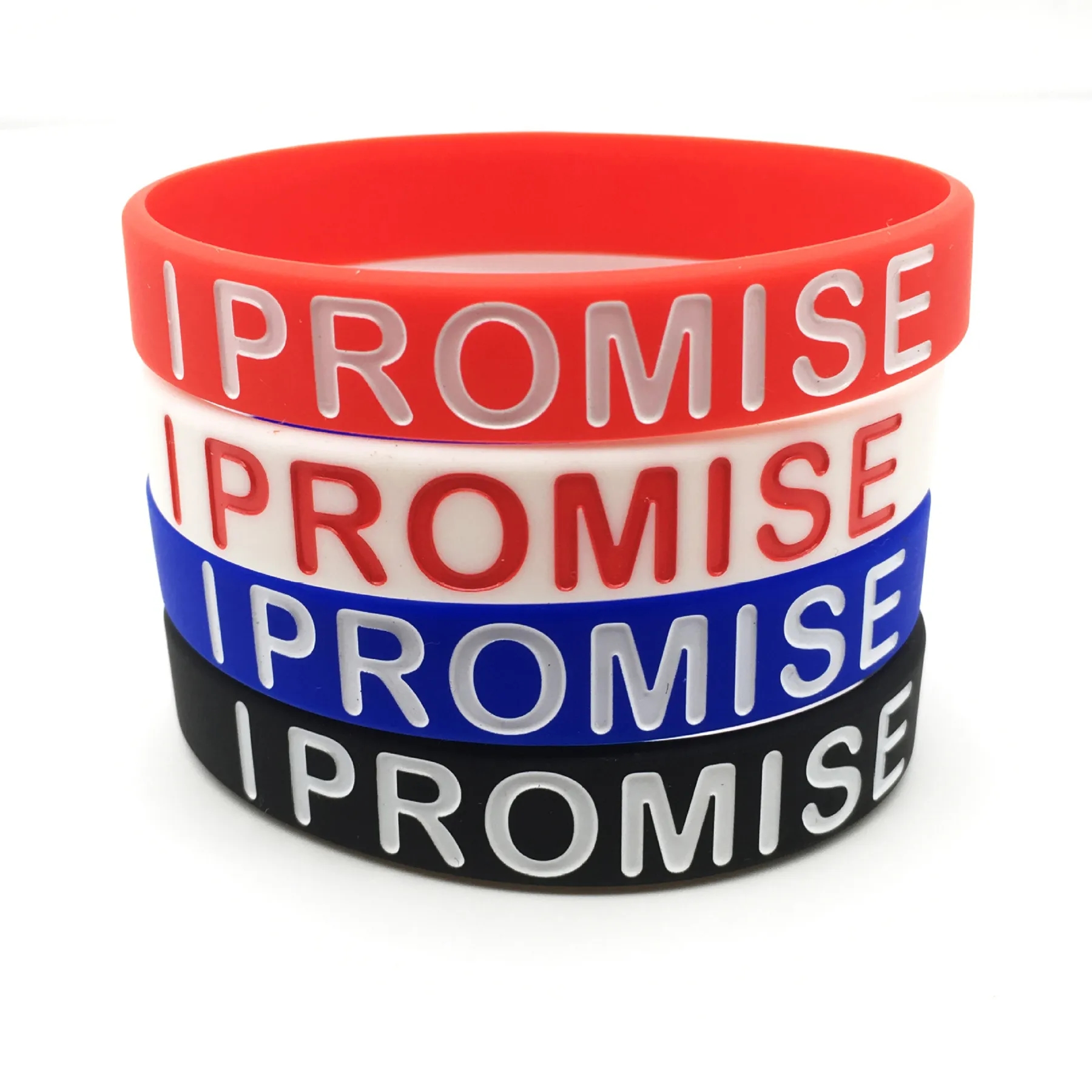 Silicone Debossed Filled Wristbands