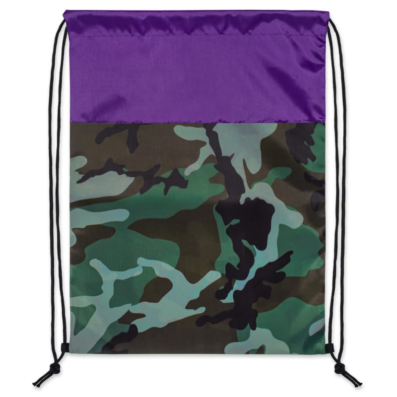 Colored Camo Drawstring Tote Bags 6