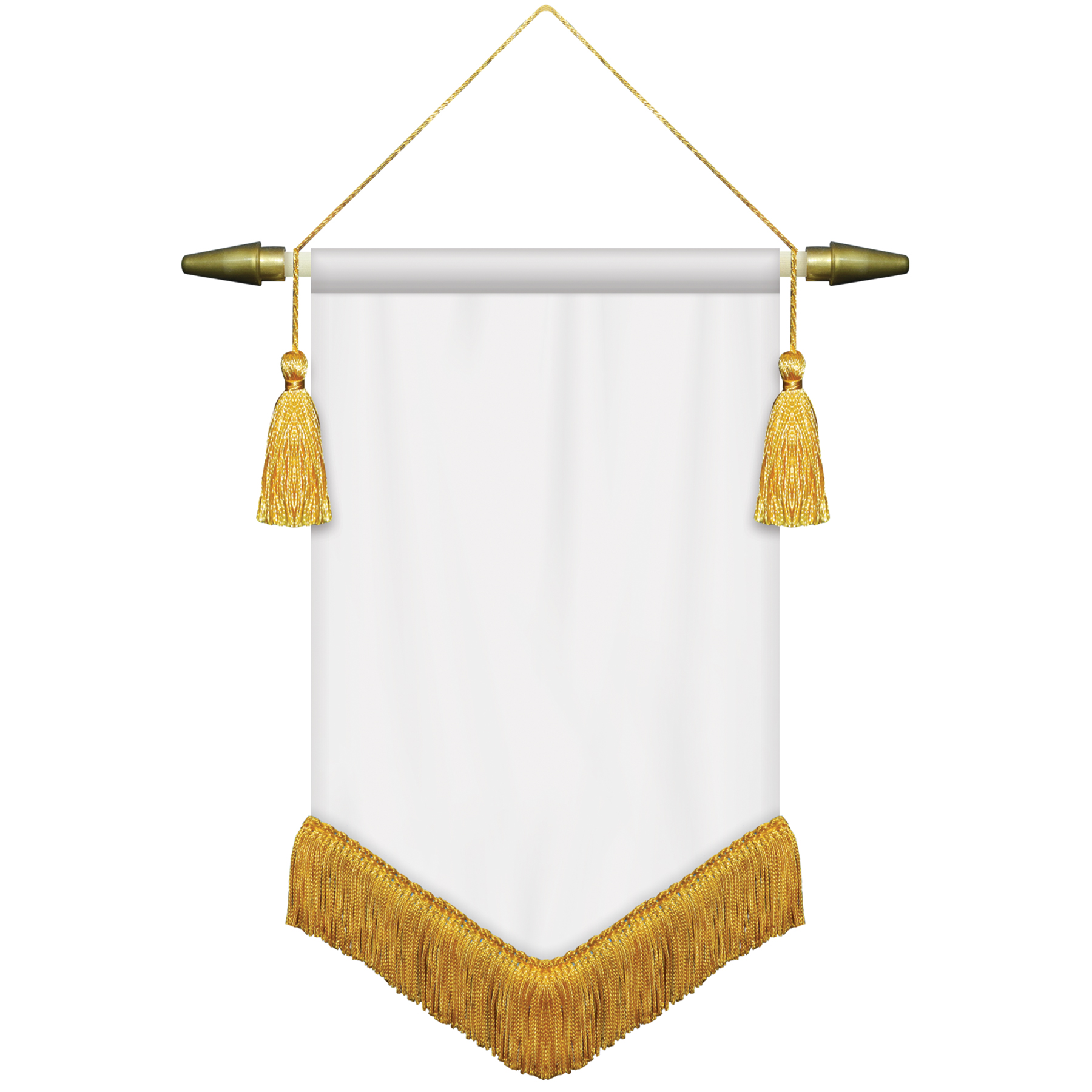 7" x 10" Podium Banner, V Cut/ with Fringe 5