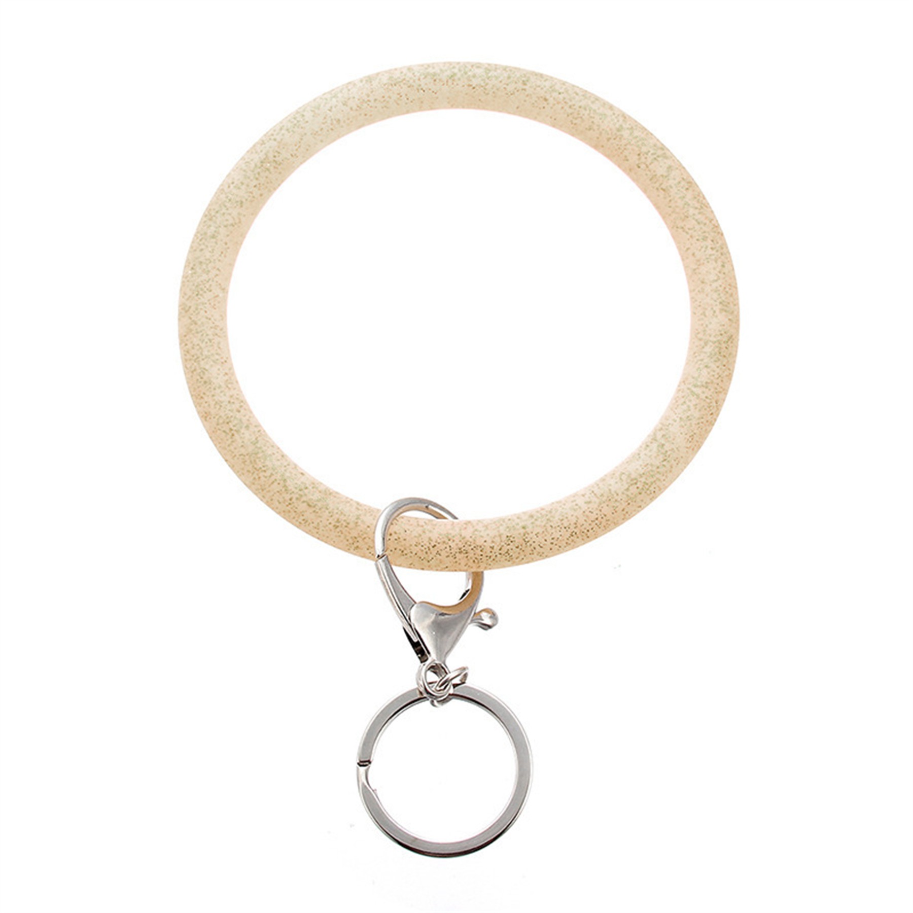 Wristlet Keychain Circle Silicone Bangle Keyring 5