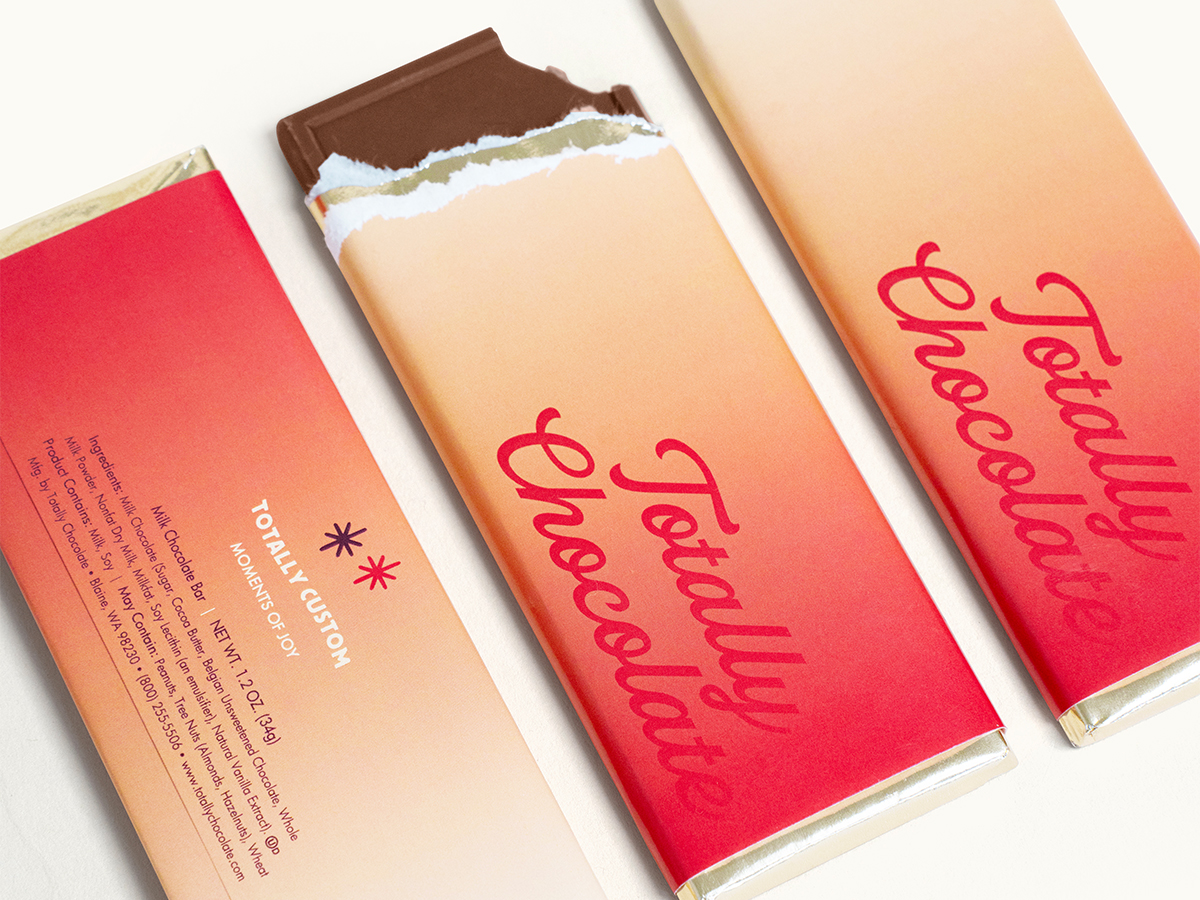 2"x 5" Brand Impact Custom Chocolate Wrapper Bar 12