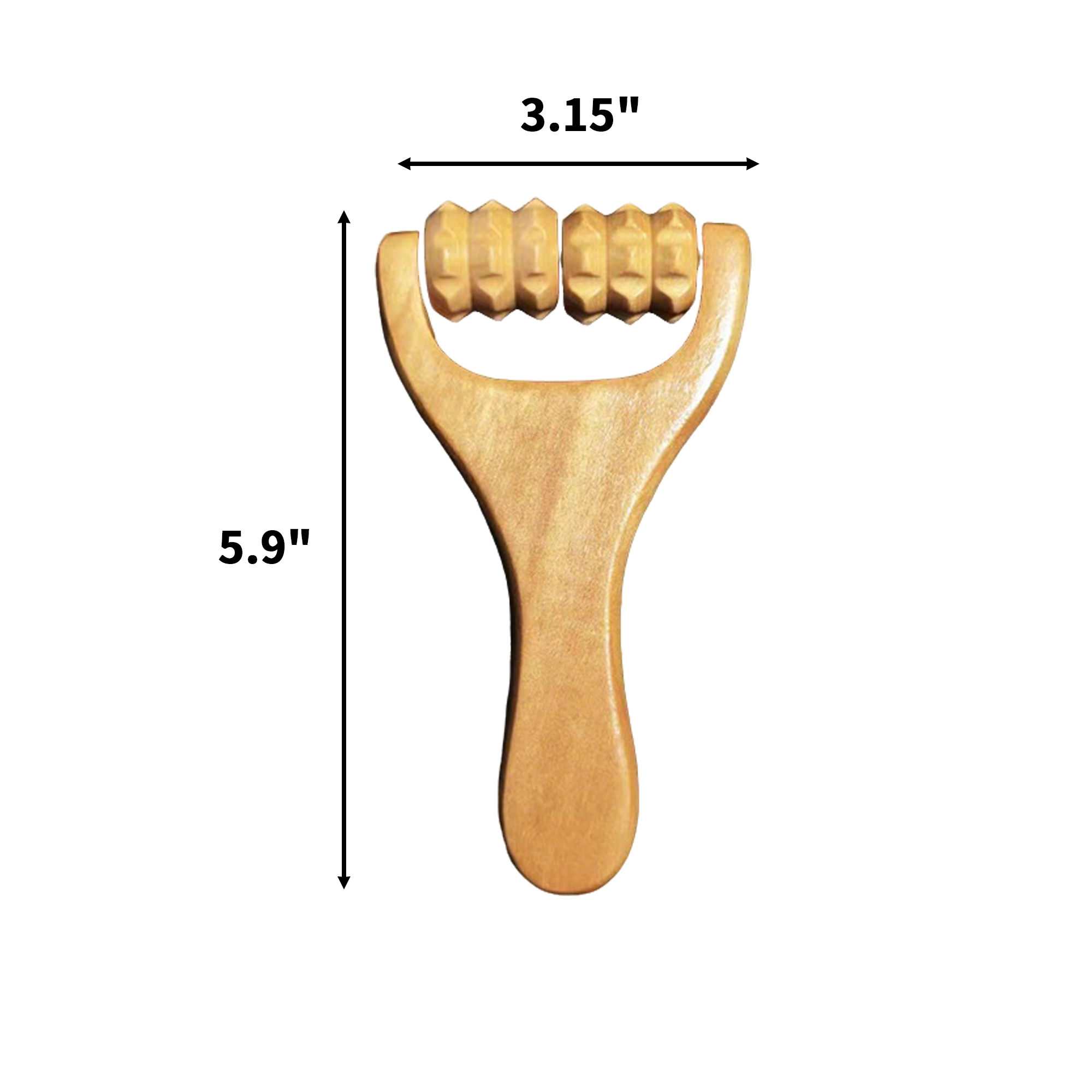 Hemu Wood Handheld Muscle Roller For Myofascial Relief 4