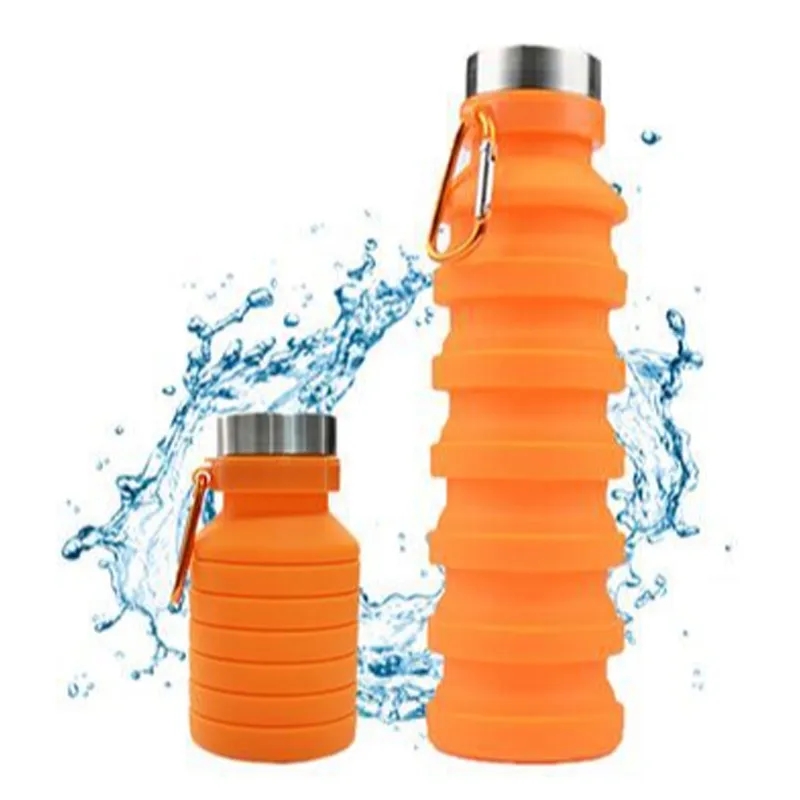 Custom 17 oz Leak Proof Twist Cap Collapsible Water Bottle 8