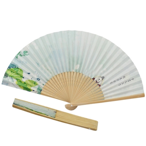 Oriental Folding Fan - 15"W x 9"H 5