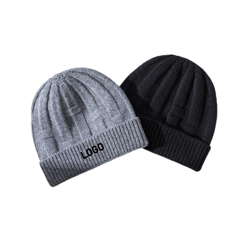 Pure wool knitted hat men's three-dimensional hat 5