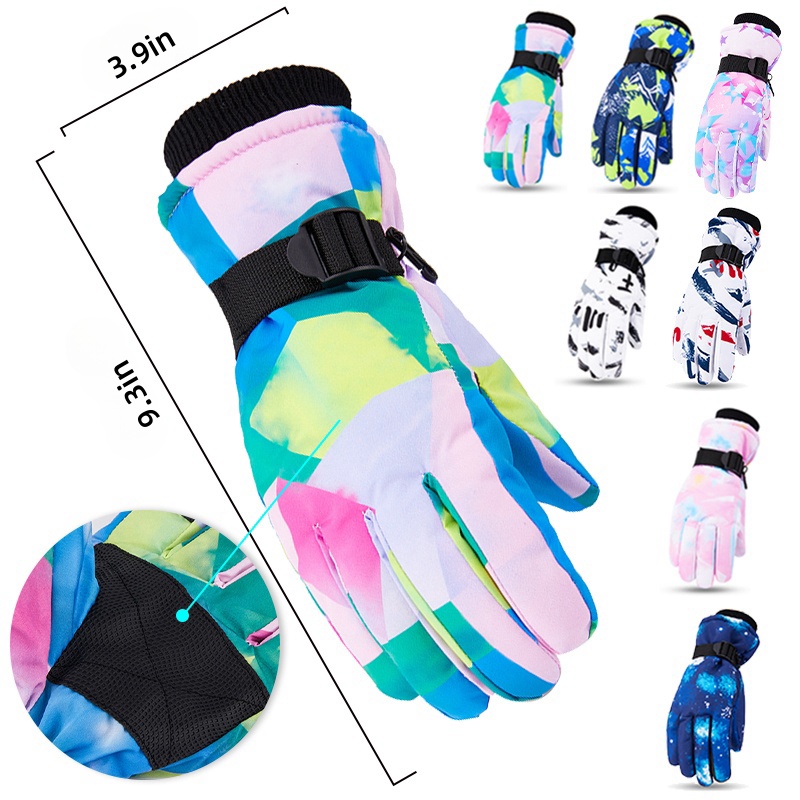 Youth Winter Ski Gloves, Fleece-Lined and Cold-Resistant 1