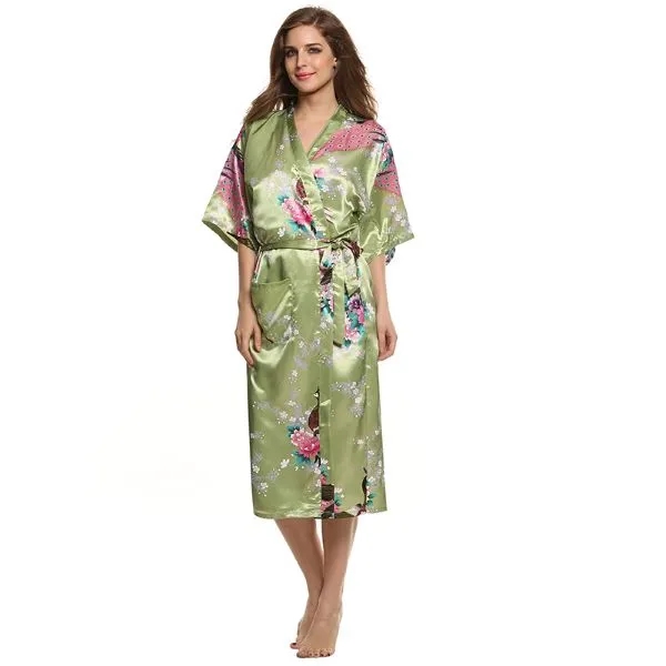 Women's Satin Kimono Robe 6