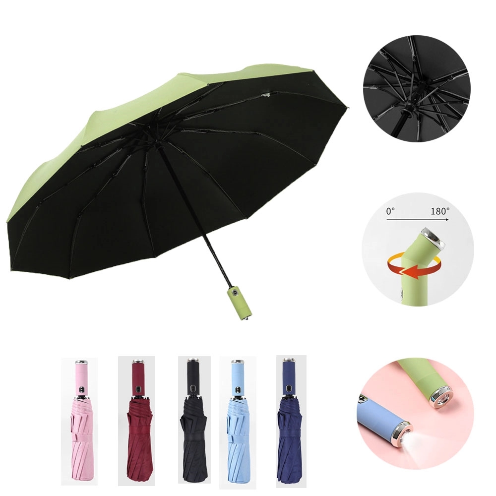 Large Windproof Reverse Rain Umbrellas With Flashlight 3