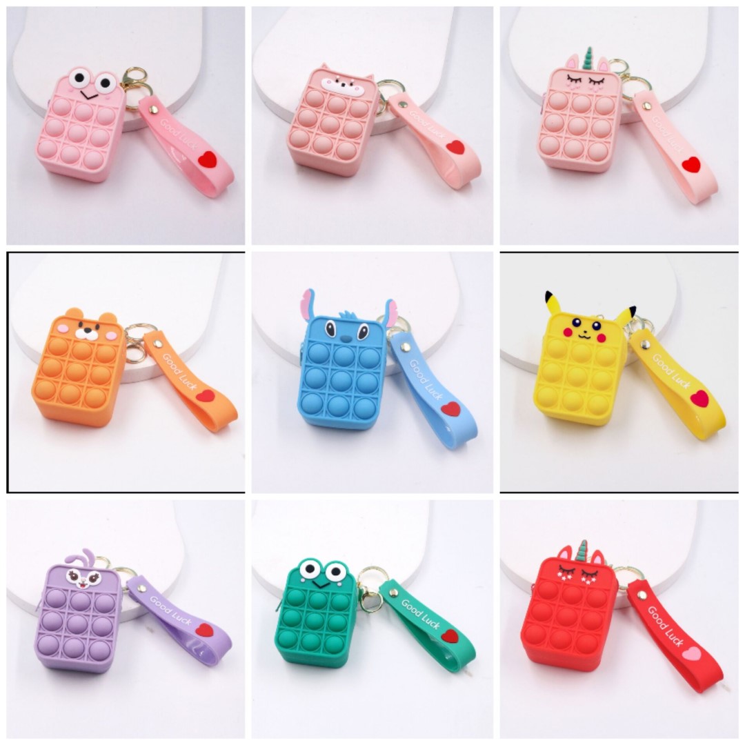 Push Pop Bubble Fidget Toy Silicone Coin Purse 2