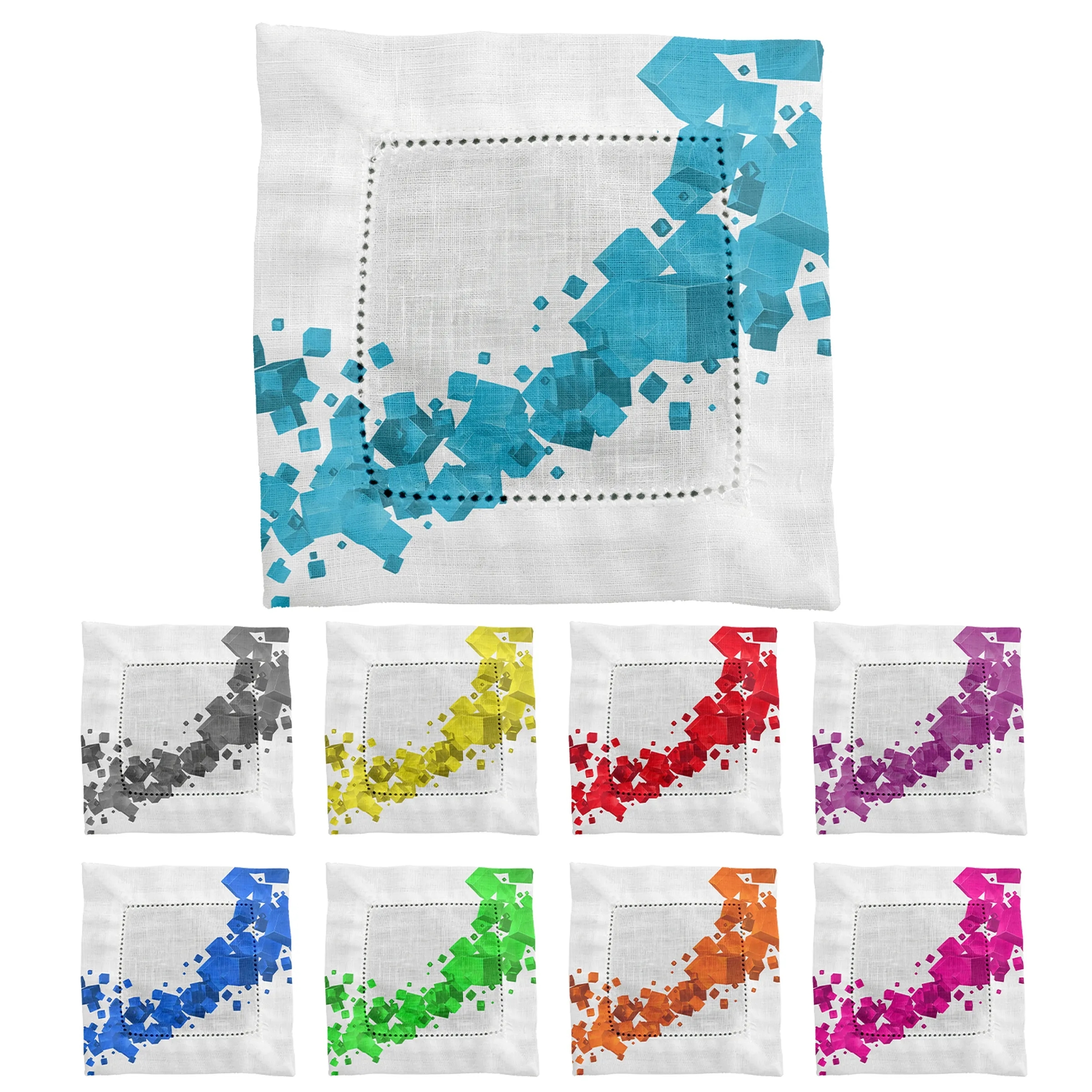 Floating Cubes Fabric Napkin 6
