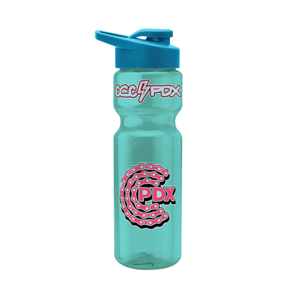 Blazer 28oz Transparent Bike Bottle w/Drink-thru Lid 518