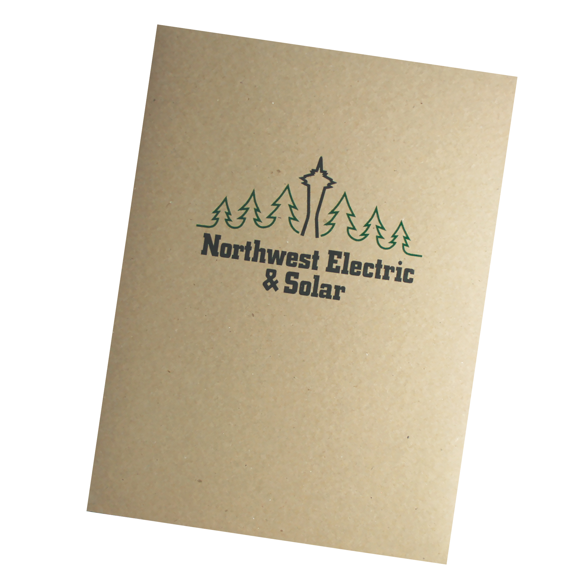 Quick Ship Recycled Pocket Folder Printed with Two Color Imprint 4