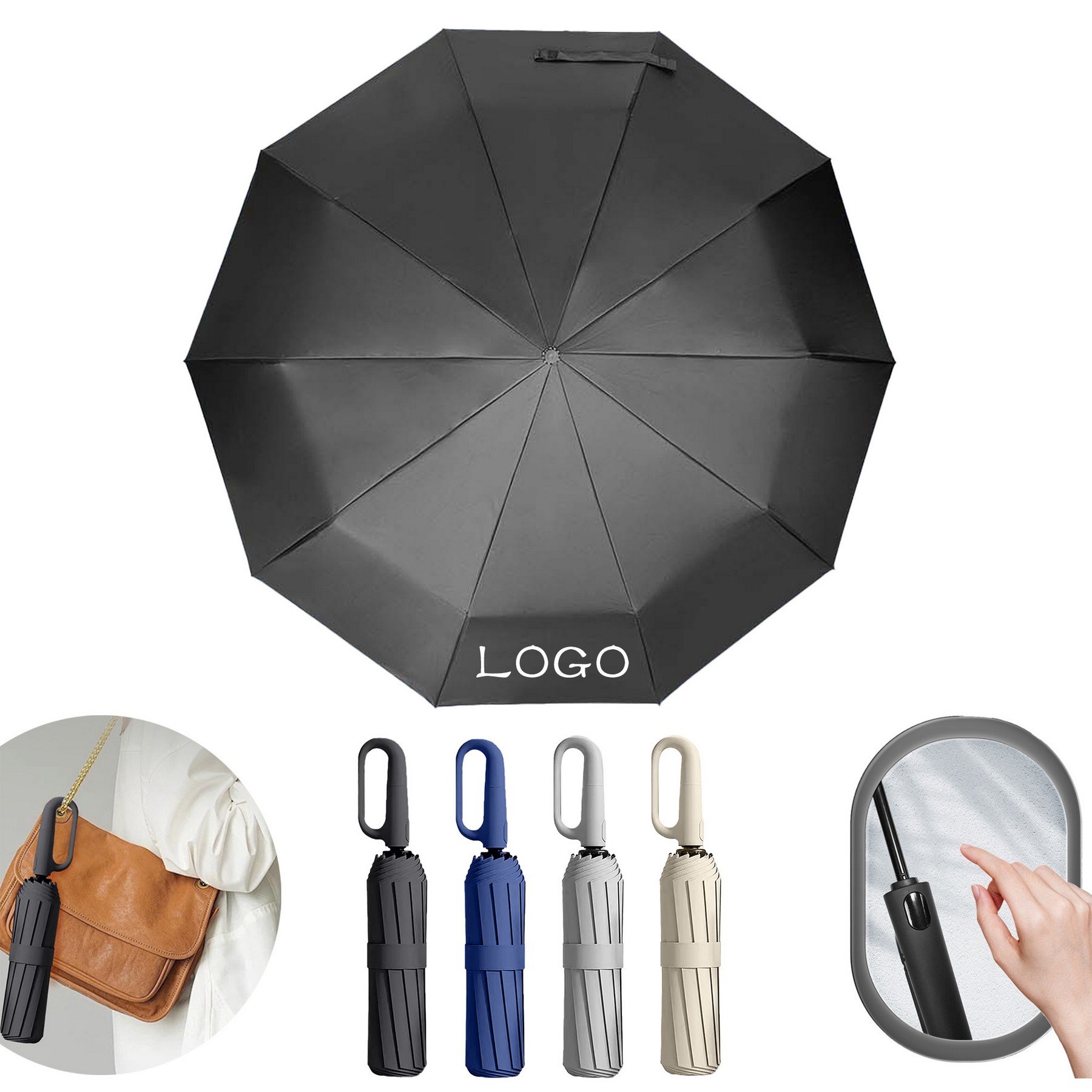 High-End Automatic Folding Umbrella For Both Sunny/ Rainy Days