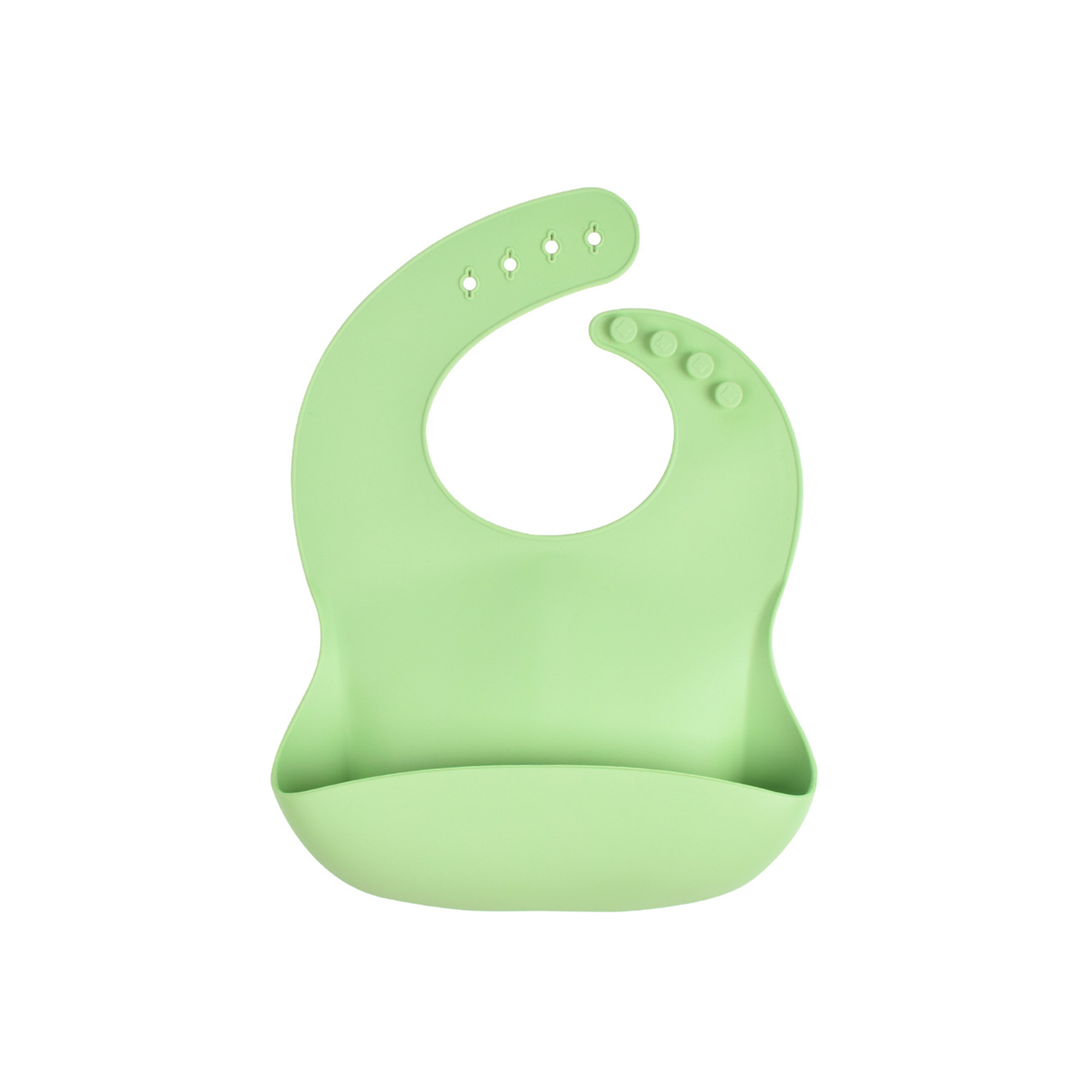 Soft Food Grade Silicone Baby Bib Adjustable 12