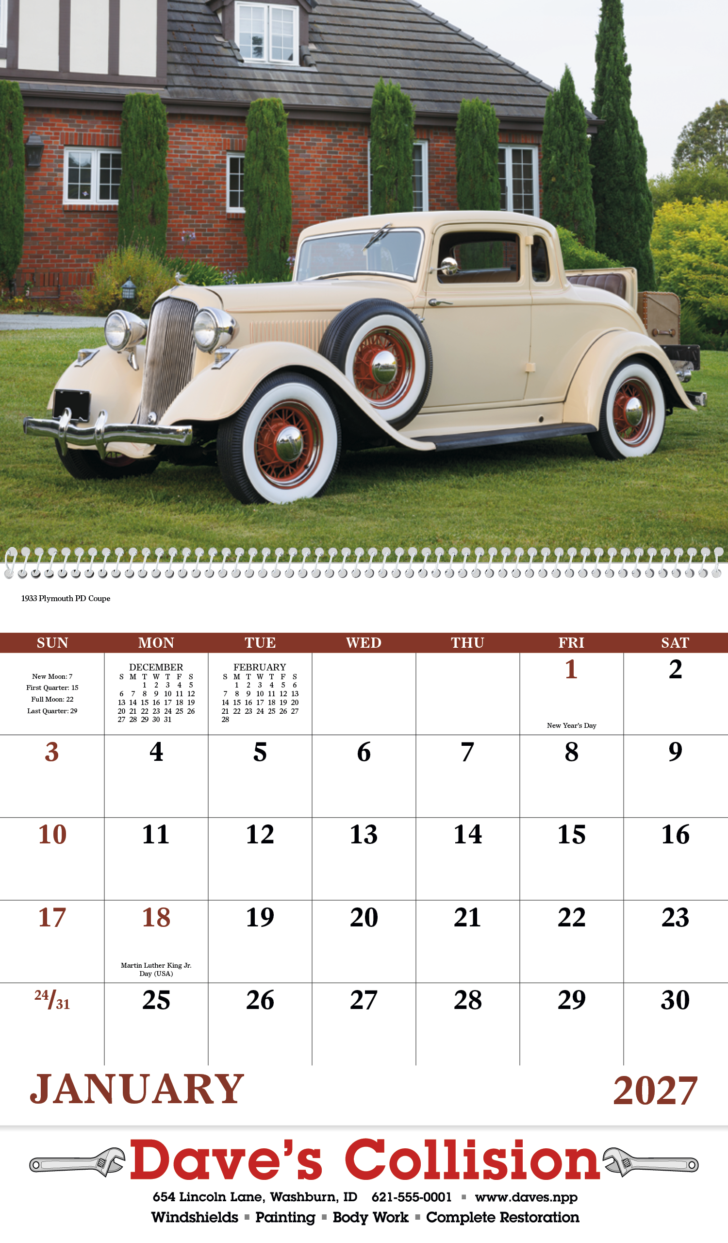Good Value™ Antique Autos - Spiral Calendar 19