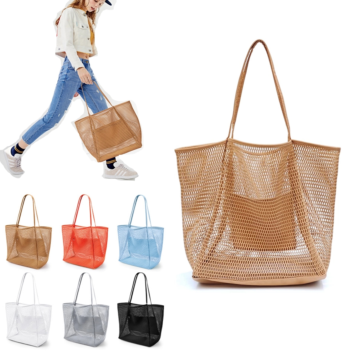 Beach Mesh Tote Bag 1