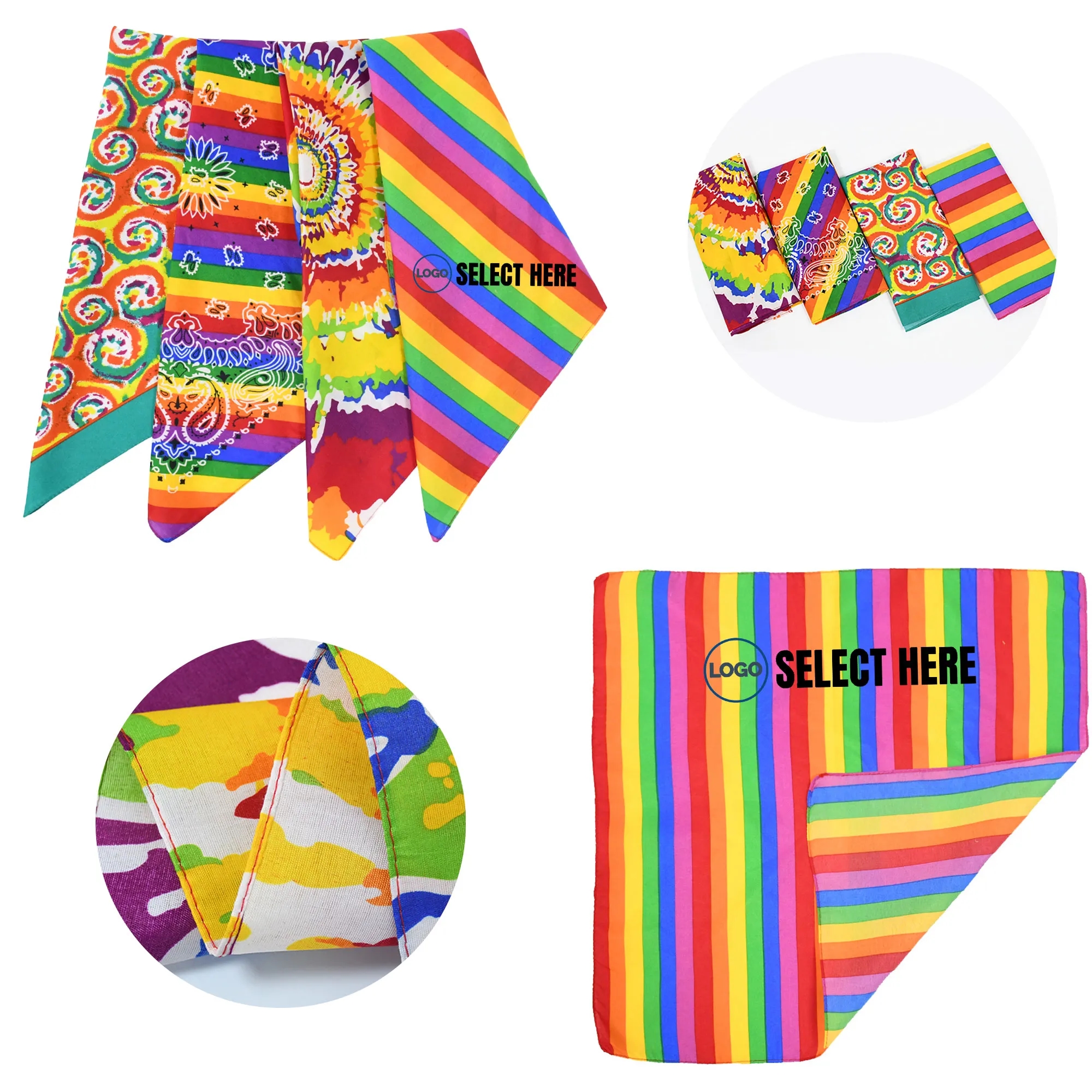 Rainbow Square Bandana 7