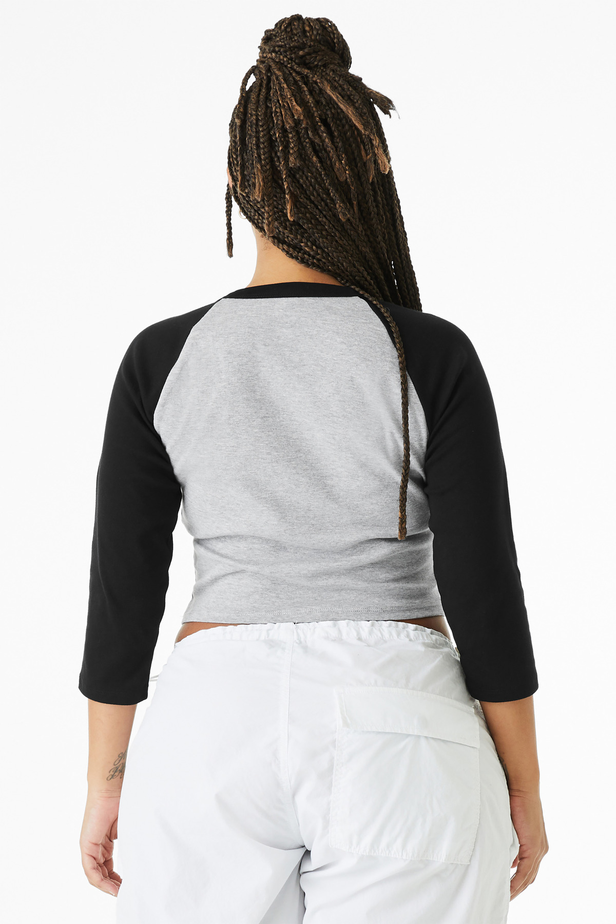 BELLA+CANVAS Women's Micro Rib 3/4 Raglan Baby Tee BC1200 34